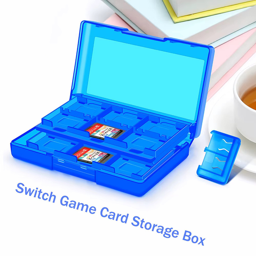 Tragbares Schalterkassettenetui in Weiß als staub- und kratzfester Spielkarten-Organizer für Nintendo Switch OLED Lite - Bild 2