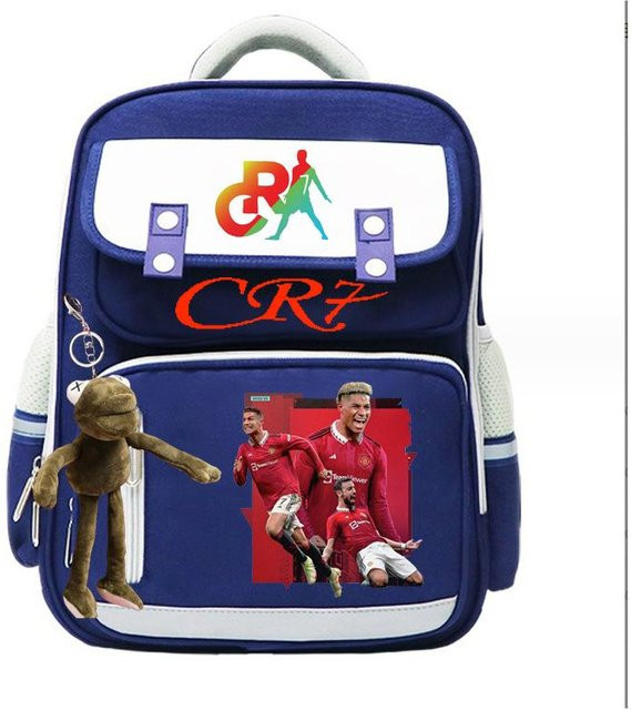 3-teiliges Schulrucksack-Set in Blau aus Oxford-Stoff mit großem Fassungsvermögen inklusive Federmäppchen und Schultergurt - Bild 1