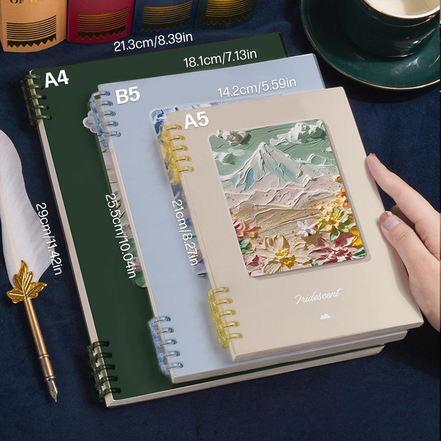NATAWA Notizbuch mit Hardcover und linierten Seiten in A5, Farbe Weiß - Bild 2