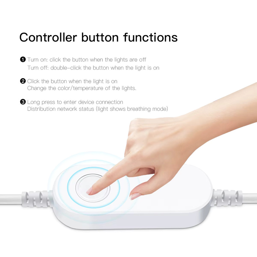 Lcamaw Smart Zigbee 3.0 Controller für 12V FCOB LED-Streifen, dimmbare CCT Wandleuchte in Weiß, kompatibel mit Tuya App, Alexa und Google Assistant - Bild 1