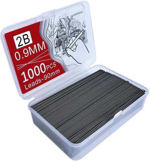 Binchi Cultural Supplies Druckbleistiftminen HB in Schwarz, 250 Stück pro Packung, erhältlich in 0,5 mm, 0,7 mm, 0,9 mm, 1,3 mm und 2,0 mm, bruchfeste Minen für Schule und Büro - Bild 1