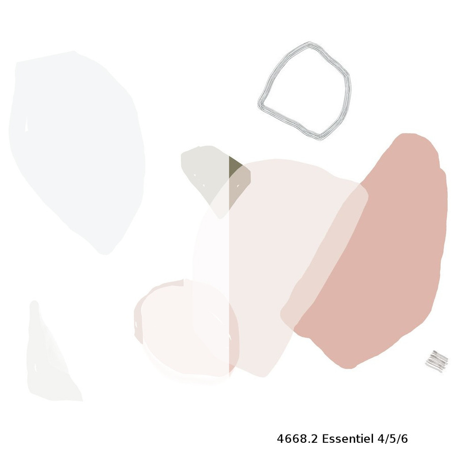 Isidore Leroy Mural Essentiel Tapete in Pink und Beige mit abstraktem modernem Design - Bild 1