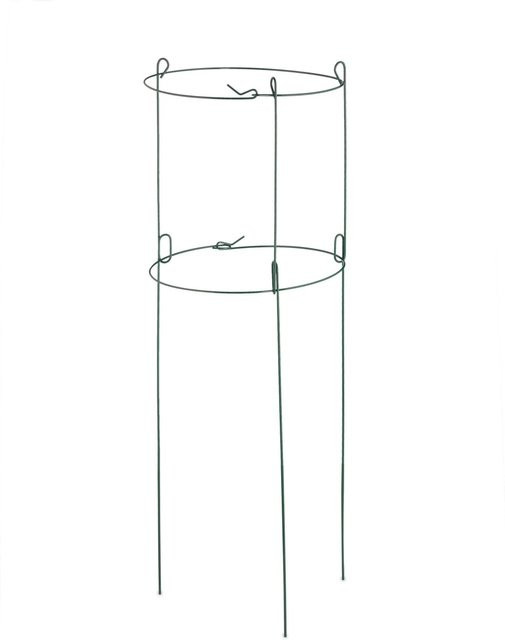6er Set Relaxdays Rankhilfe aus Stahl in Dunkelgrün, 3-beinig, Höhe: 76 cm, Breite: 26 cm, Tiefe: 26 cm - Bild 1