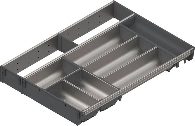 Blum Besteckeinsatz Orga-Line Komplettset für Essbesteck in Grau, Korpusbreite: 1.000-1.099 mm, Nennlänge: 550 mm - Bild 1
