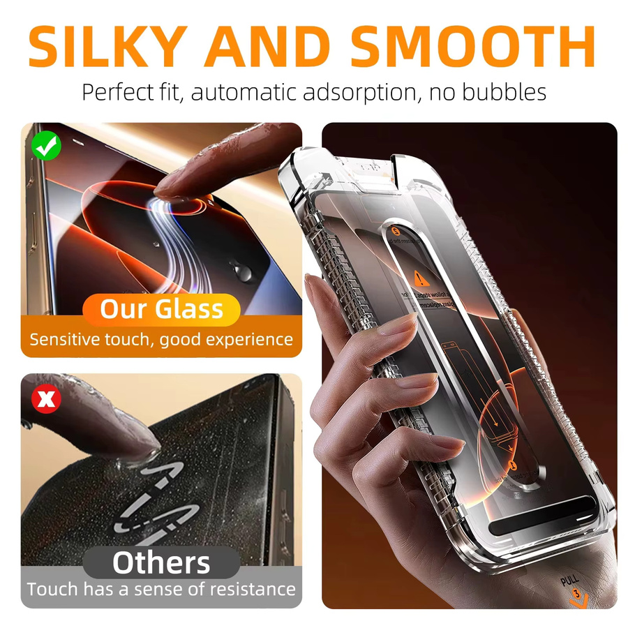 Displayschutzfolie mit oleophober Beschichtung und Installationswerkzeug für Google Pixel 9 Pro XL, 10 Pro XL, 8 Pro, 9A, 8A, 7A, 6A in Transparent - Bild 4