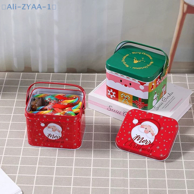 ZYAA-1 Weihnachtsgeschenkbox in Rot für Kekse, Süßigkeiten und Schokolade aus Metall - Bild 1