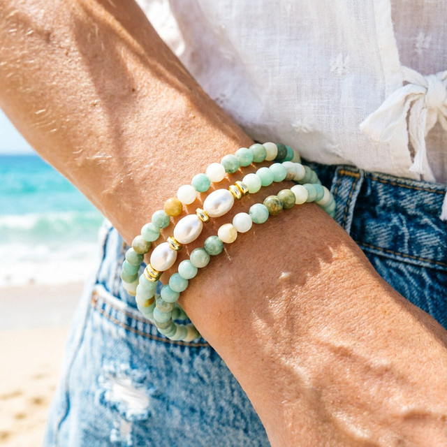 Noter Armband-Set, Perle, Bunt, Damen - Bild 1