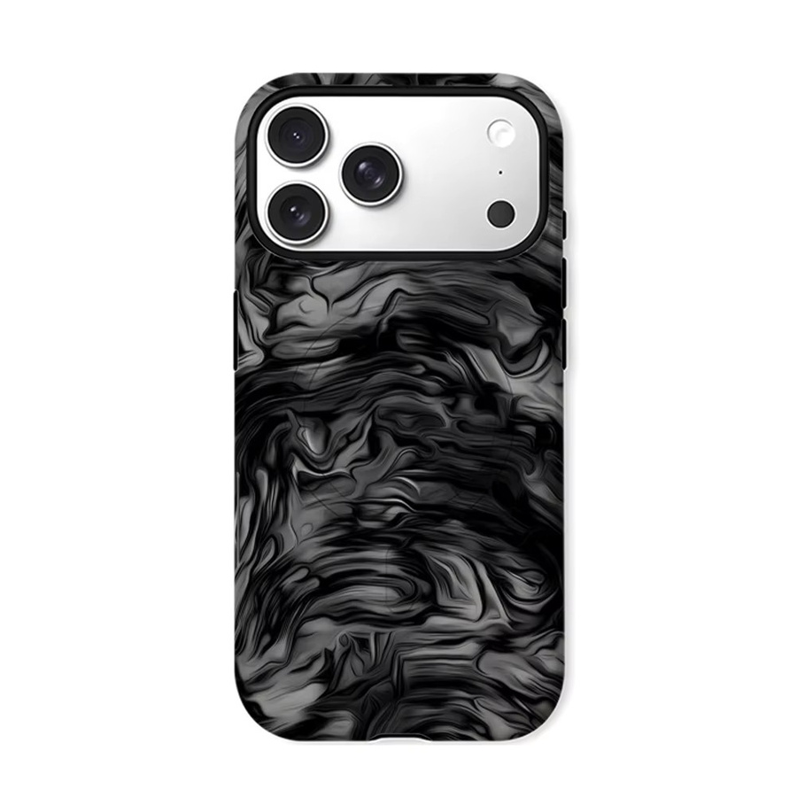 Potdemiel Ripple Handyhülle mit Magnetfunktion für iPhone 17 16 15 14 13 Pro Max Plus, robuste Doppelschicht-Schutzhülle, Schwarz - Bild 7