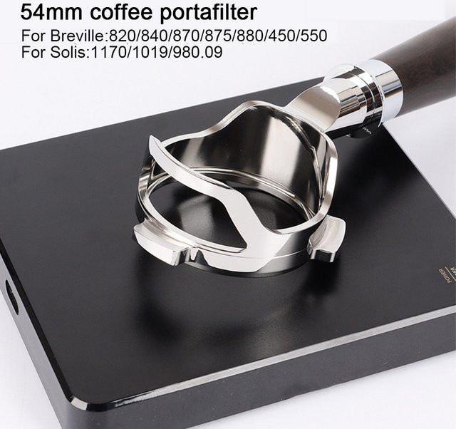 Breville Edelstahl Espresso Siebträger nackt 54mm in Silber für Breville 820 840 870 875 880 450 550 - Bild 1