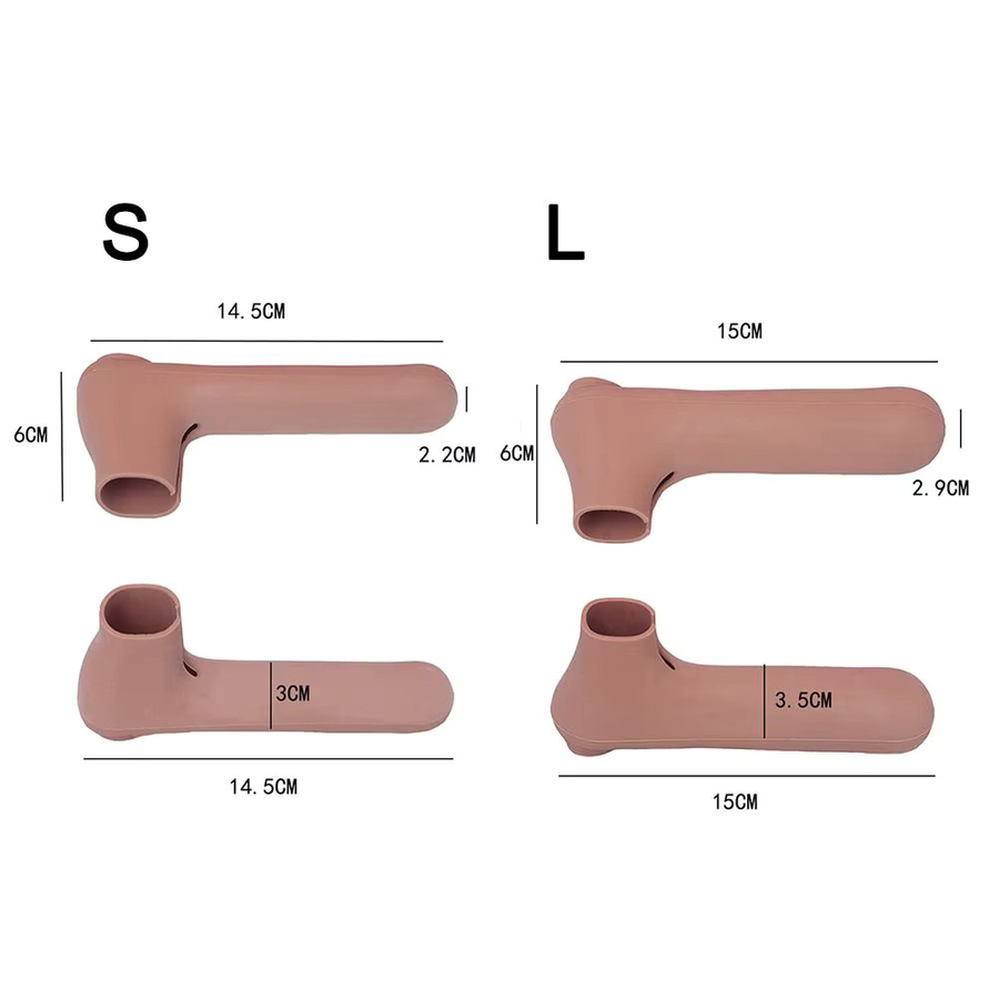 Silikon Türknauf Abdeckung in Beige als Schutzhandschuh für Türgriffe und Wandschutz - Bild 5
