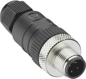 Lumberg Automation Stecker M12 RSC 4/7 4-polig gerade Schraubverbindung in Schwarz - Bild 1