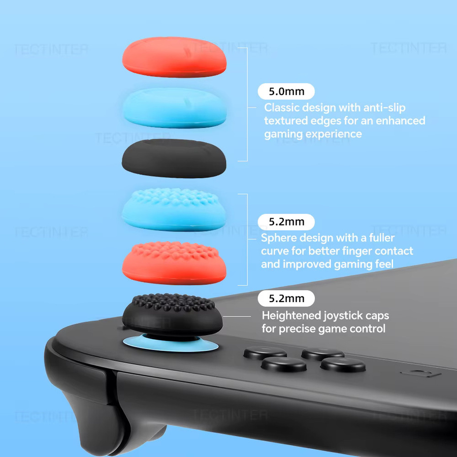 YECKTEGJ Transparente Daumenkappen für Nintendo Switch 2, PS4, PS5 und Xbox One als analoge Thumbstick-Abdeckung für deine Controller - Bild 2
