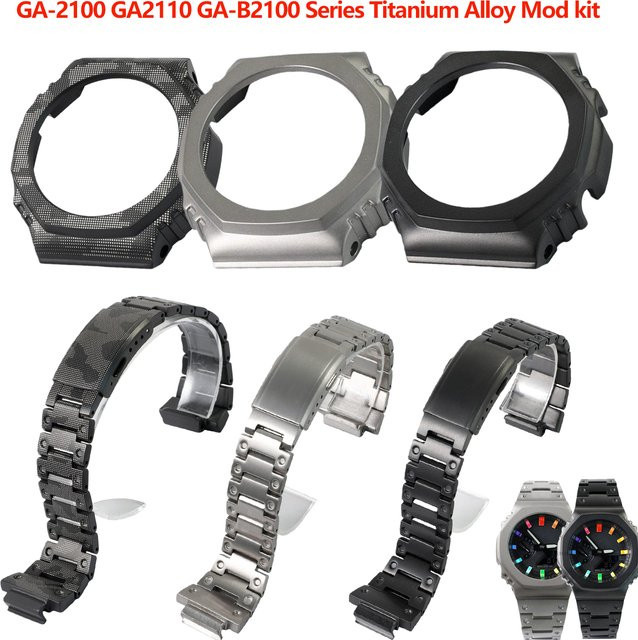 Casioak Upgrade-Kit Uhrenarmband und Gehäuse, Titanlegierung, Unisex - Bild 1