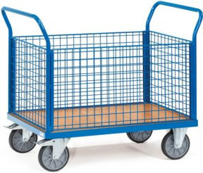 Fetra Vierwandwagen 1551 in Blau mit TPE-Reifen und 600 kg Tragkraft - Bild 1