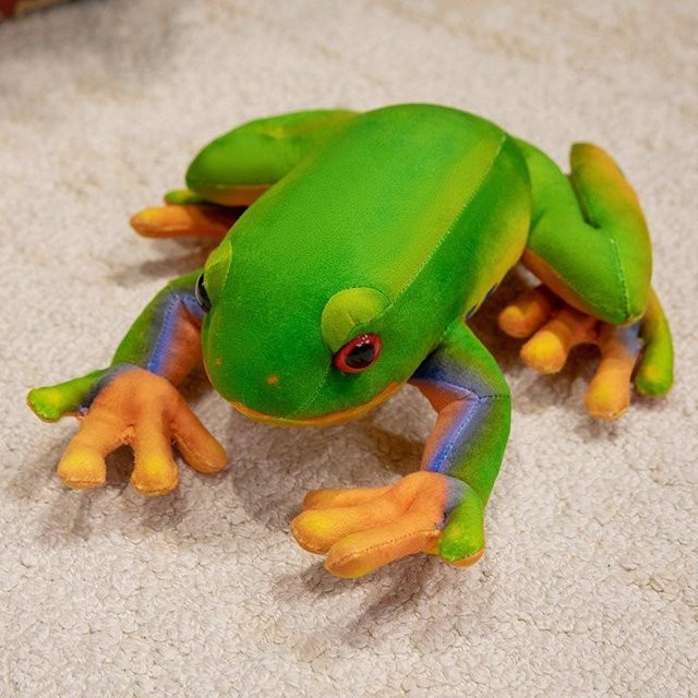 Grüne Froschpuppe, Plüschtier, 38cm - Bild 1