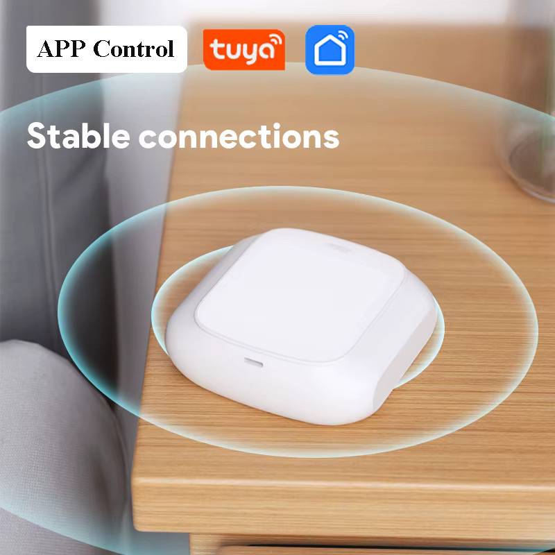 Tuya Smart Home 2-fach Drucktasten-Controller WiFi ZigBee Drahtloser Schalter in Weiß - Bild 1