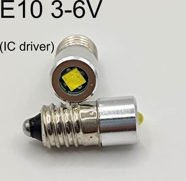 LED Ersatzbirne E10 für Taschenlampen und Notlicht in Kaltweiß - Bild 1
