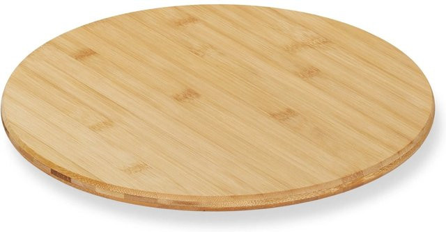 Relaxdays Drehteller aus Bambus in Natur Braun, Durchmesser: 32 cm, Höhe: 3,5 cm - Bild 1