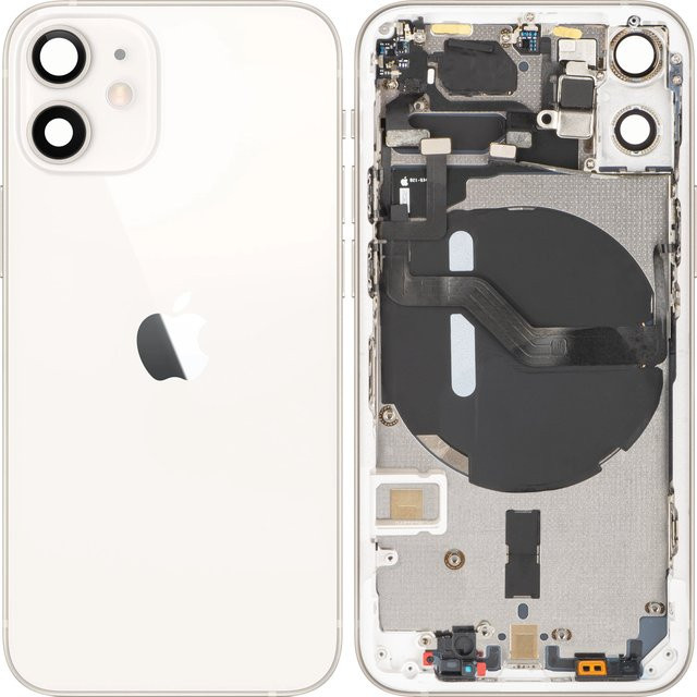 Apple iPhone 12 mini Akkudeckel mit Mittelgehäuse in Weiß (refurbished) - Bild 1