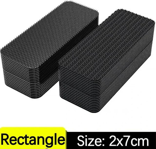 Doppelseitiges Klettverschluss-Klebeband in Schwarz aus Polyester und Nylon für DIY-Projekte, Kabel-Organizer und Teppichbefestigungen, 40 Paare - Bild 1