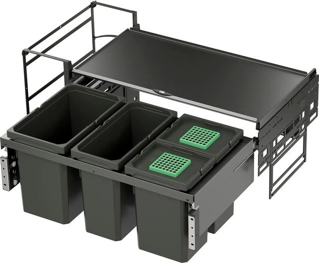 Vauth-Sagel Abfalltrennsystem Envi Water Einbau, Korpusbreite: 1000 mm, Farbe: Lava - Bild 1