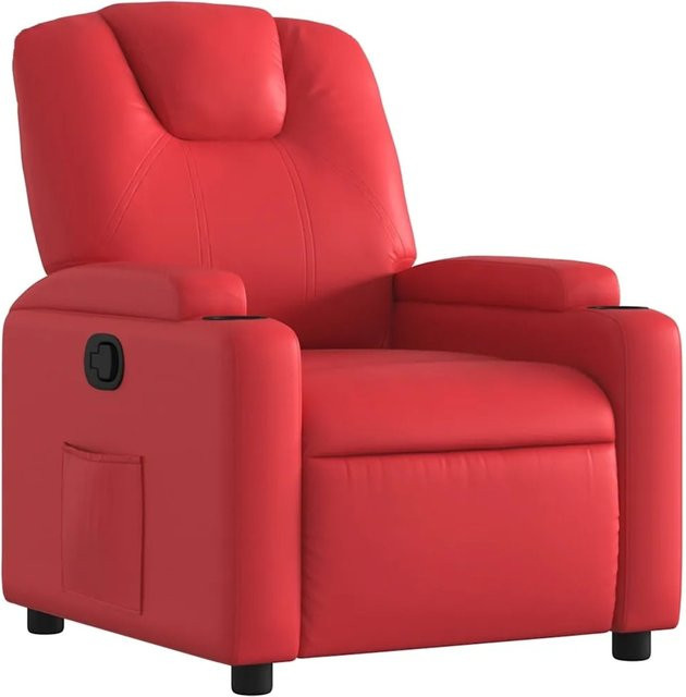 vidaXL Relaxsessel in Rot aus Kunstleder mit Armlehnen - Bild 1