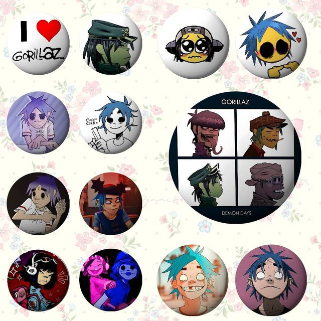 52TOYS Pin Brooch, Metal, G-Gorillazs Badges - Bild 1