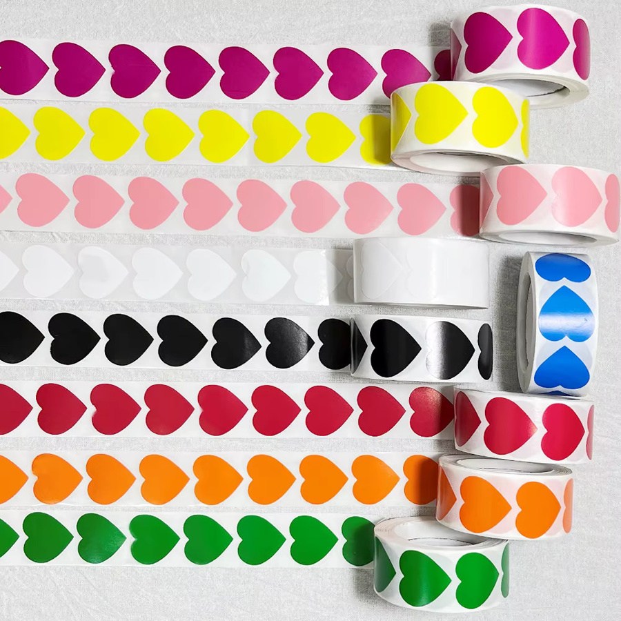 500 Stück Herzförmige Aufkleber in Multicolour für Geschenkverpackungen und Scrapbooking - Bild 3