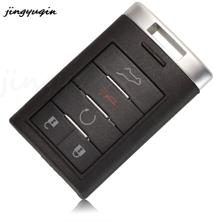 Jingyuqin Smart Remote Autoschlüssel mit 5 Tasten für Cadillac SRX 2010 bis 2014, 433 MHz, Schwarz, NBG009768T - Bild 2