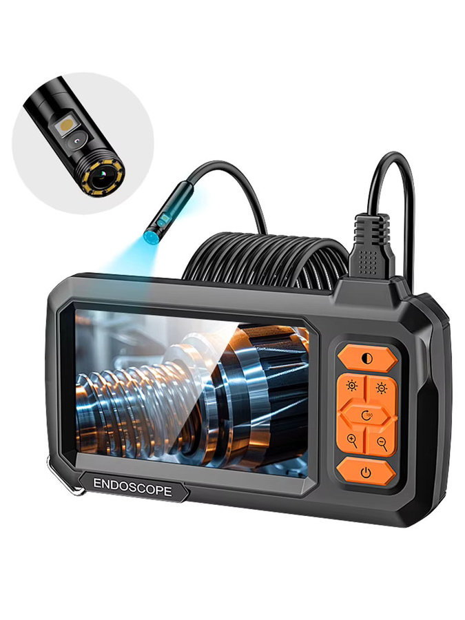 ENWOR Endoskopkamera mit 1080P Auflösung, 8mm Single oder Dual Lens, 100m Kabel und 4,3 Zoll IPS Bildschirm, wasserdicht mit 8 LED, Farbe: Schwarz - Bild 6