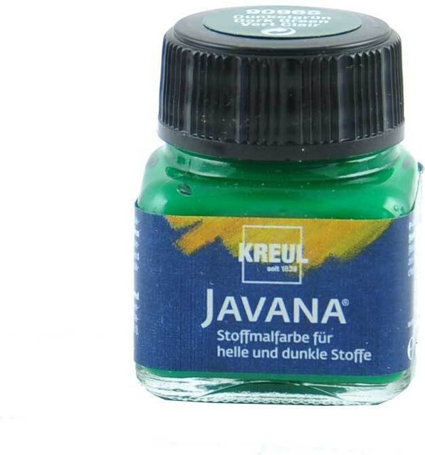 KREUL Javana Stoffmalfarbe Dunkelgrün für helle und dunkle Stoffe - Bild 1
