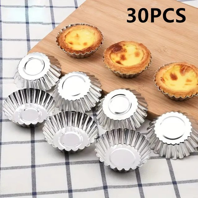 Kitchya Backform aus Aluminium für Eier, Torten, Cookies und Mooncakes, Silber, Rund - Bild 1