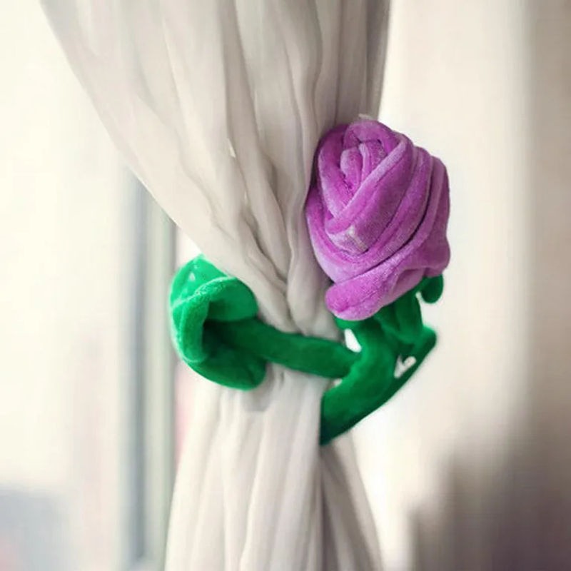 Kidsly Plüsch Spielzeug Rose Blume als kreative Vorhang Schnalle in Rosa, Höhe: 85 cm - Bild 2
