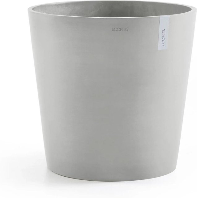 Ecopots Pflanztopf Amsterdam Weißgrau rund Höhe: 50 cm, Durchmesser: 43,8 cm - Bild 1