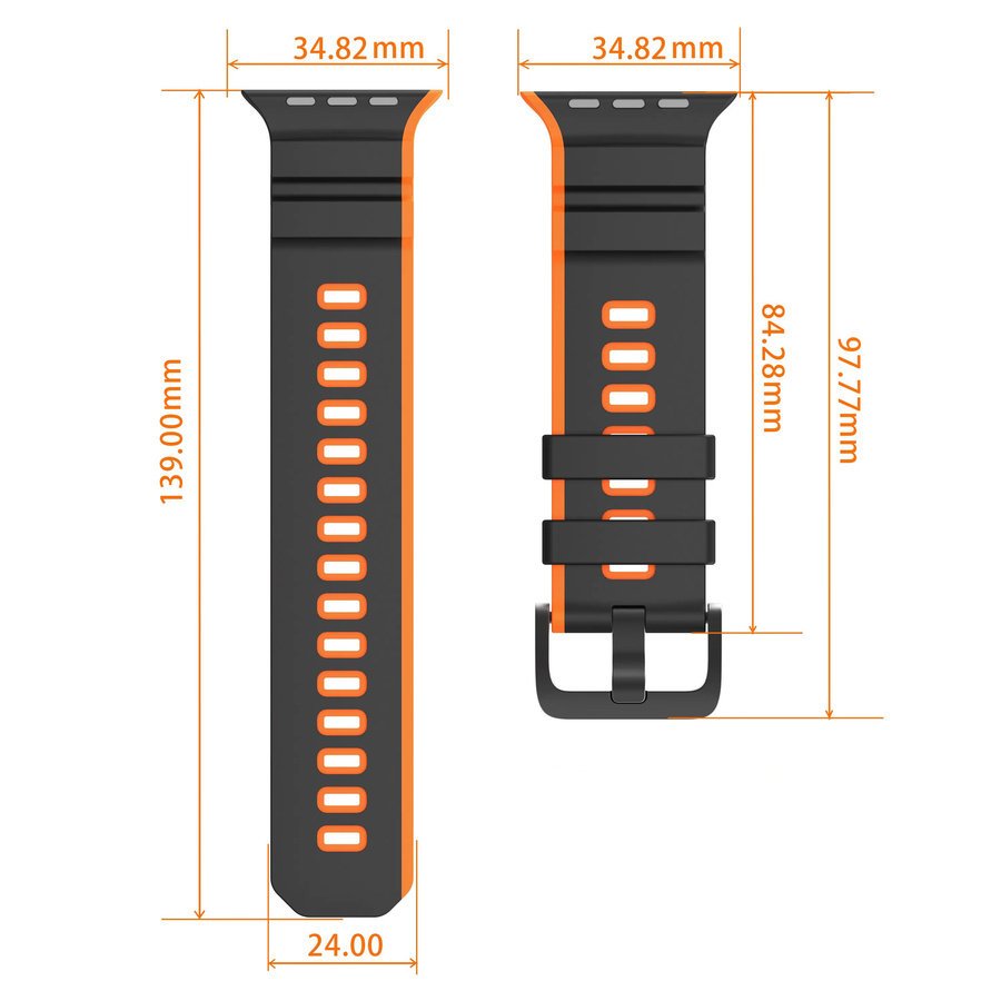 RMUTANE Uhrenarmband Trail Sport, Silikon, Schwarz, Unisex - Bild 3