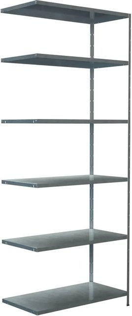 Schulte Regalwelt Steckregal verzinkt grau mit 6 verstellbaren Böden, H x B x T: 250 x 100 x 50 cm - Bild 1