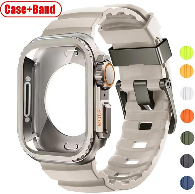FancyWrist Uhrenarmband Silikon, Metallgehäuse, Unisex - Bild 1