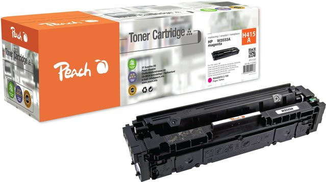Peach Magenta Toner W2033A für HP Color LaserJet Enterprise MFP M 480 f und HP Color LaserJet Pro MFP M 454 dw, wiederaufbereitet - Bild 1