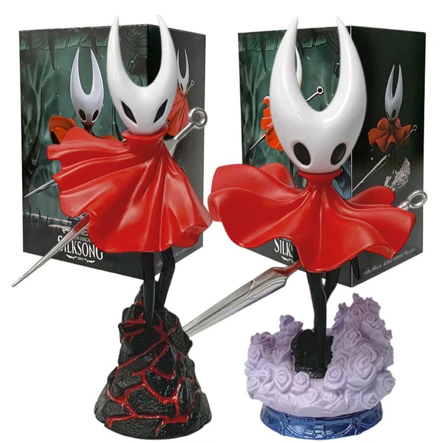 Hollow Knight Anime Actionfigur Little Knight und Hornet aus PVC, Höhe: 19 cm, Farben: Rot, Weiß, Schwarz - Bild 3