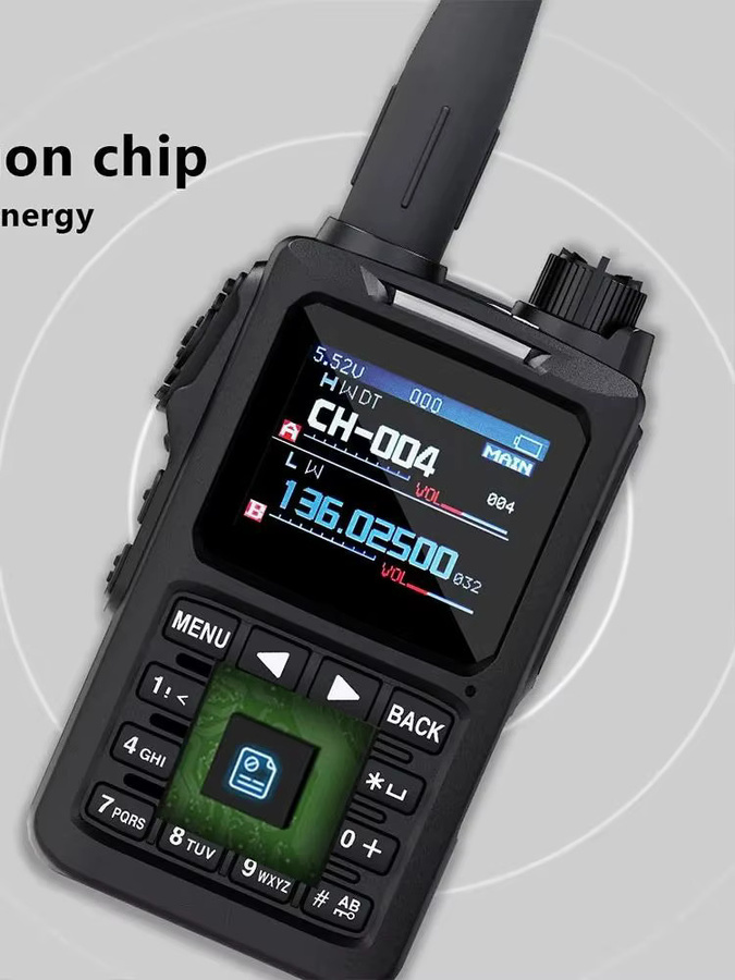 HamGeek FT-70 8W Vollband VHF UHF Funkgerät mit 1,77-Zoll-Display in Schwarz, IP54 wasserdicht - Bild 6