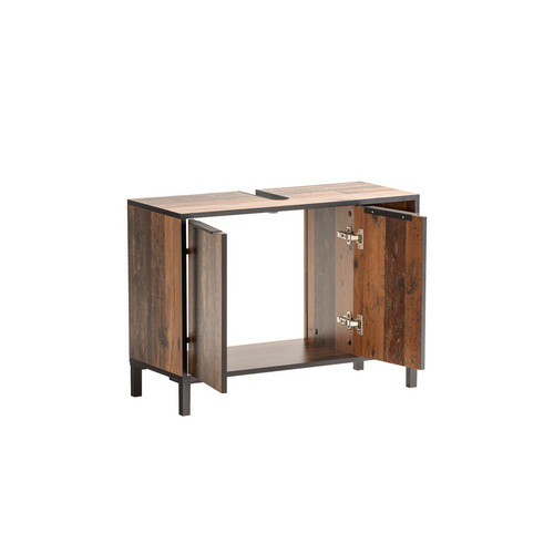 Schildmeyer Waschbeckenunterschrank Jaap in Old Wood Dunkelbraun B/T/H: 79,8 x 33,0 x 49,3 cm - Bild 2