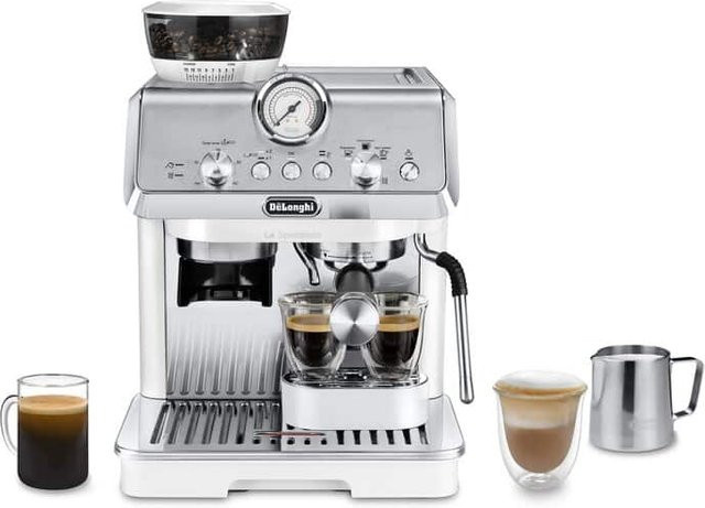 DeLonghi La Specialista Arte Espressomaschine mit Siebträger in Metallic-Grau und Weiß EC9155.W - Bild 2
