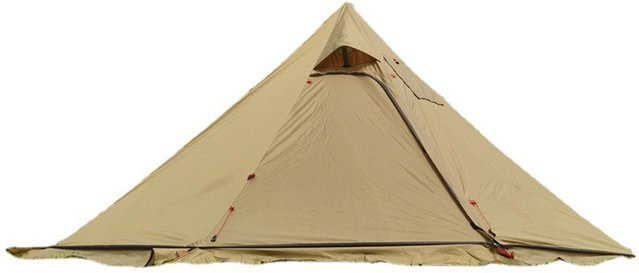Aimo Outdoor-Tipi-Zelt mit Herdanschluss für Camping und Wandern, braun/beige - Bild 1
