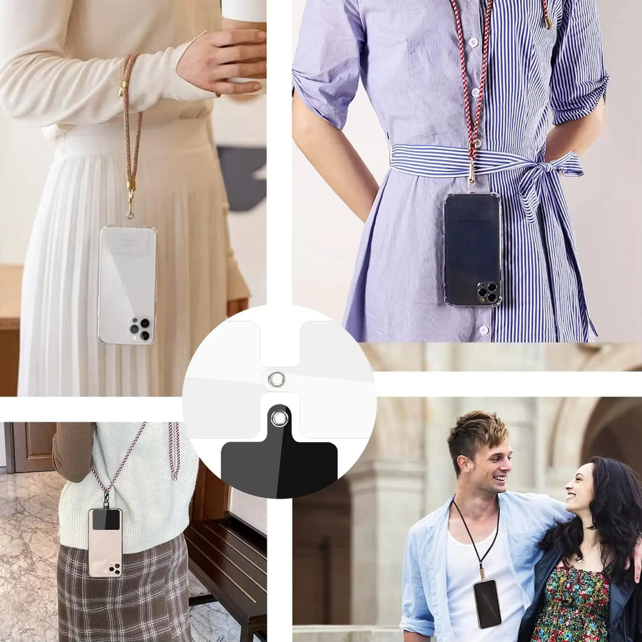 XYun Flexibles Telefon-Lanyard in Transparent Matt mit universellen Handy-Tabs und Aufhängeband - Bild 3