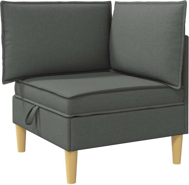vidaXL Aufbewahrungsottomane Dunkelgrau modern B/T/H: 70 x 40 x 40 cm - Bild 1