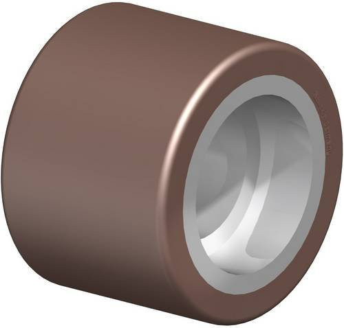 Blickle Hubwagenrolle RK-HB 082x065/47x14-65-Z in Braun mit 590 kg Tragfähigkeit und 82 mm Rad-Durchmesser - Bild 1