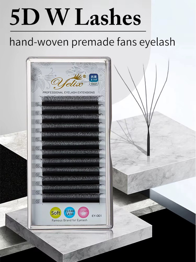 Yelix W-förmige Blüte Wimpernverlängerungen, natürlich, Unisex - Bild 3