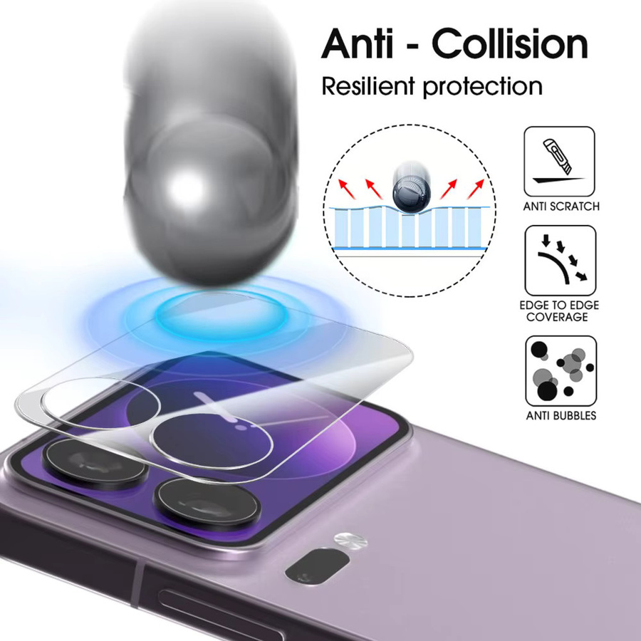 HD Anti-Kratz-Kameraschutz aus gehärtetem Glas für Xiaomi 17 Pro Max, 3D-Kameraobjektivschutz, transparent - Bild 4