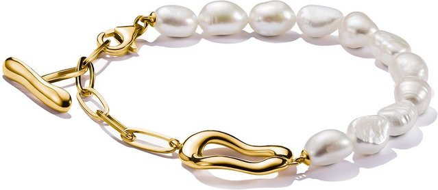 Thomas Sabo Perlenarmband, 925 Silber, vergoldet, Damen - Bild 1
