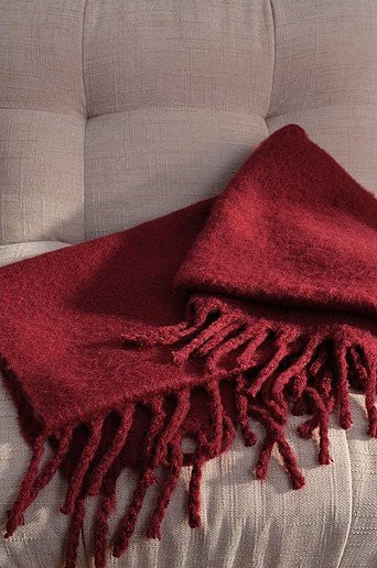 Jotex SARA Decke aus Polyester in Rot, B/T: 130 x 170 cm - Bild 1